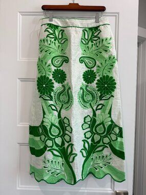 Farm Rio Skirt and cropped Top set, new!  Green Floral